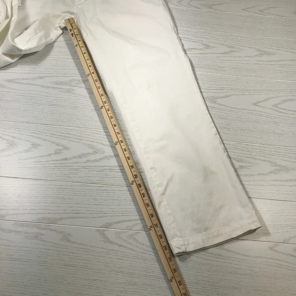 Vintage Polo Ralph Lauren Classic Fit Pants Mens 36x30 Fit White Twill Chino